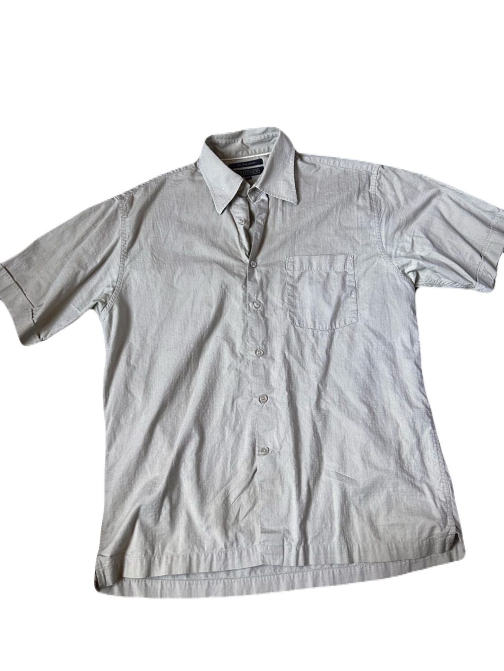 Men's Short-Sleeve Casual Button-Down Shirt - Light Gray